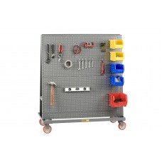 Little Giant Mobile A-Frame - Lean Tool Cart AFPB-2448-5PY, 24 x 48 Double Sided Pegboard Panels