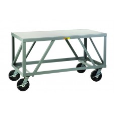 Little Giant Extra Heavy Duty 7 Gauge Steel Mobile Table IPH-3672-8PHBK, 36 x 72, 5,000 lb. cap.