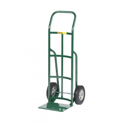 Pneumatic Wheels Green 47 Height x 21 Width x 22 Depth 800 lbs Load Capacity Little Giant T-200 14 Gauge Tubular Steel 12 Deep Reinforced Nose Plate Hand Truck with Continuous Handle 