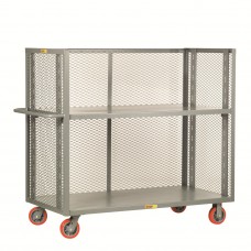 Little Giant 3-Sided Adjustable Shelf Truck - Mesh Sides T2-A-3048-6PY, 30 x 48