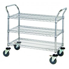 Chrome Utility Cart (18x42) 3 shelves