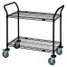 Black Utility Cart (18x36) 2 shelves