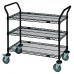Black Utility Cart (18x48) 3 shelves