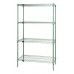 Quantum WR86-3636S Wire Shelving (4 Shelf) 36" x 36" x 86" - Stainless Steel