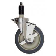 Caster - Stainless Steel WR-00HS Four Swivel 5" Polyurethane, 2 with brake