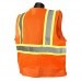 Radians SV22-2ZOM Class 2 Safety Vest (Mesh) Hi-Viz Orange, Two-Tone Trim
